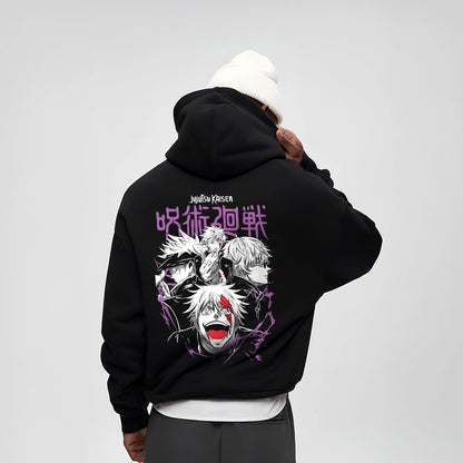 Vlack Saturo Gojo - Black Oversized Hoodie