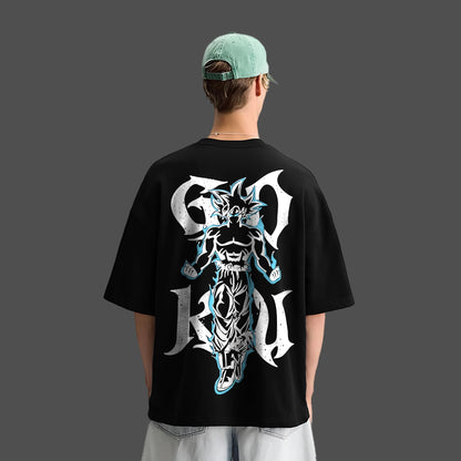 Son Goku Dragon Ball Z Black Oversized Fit T-Shirt