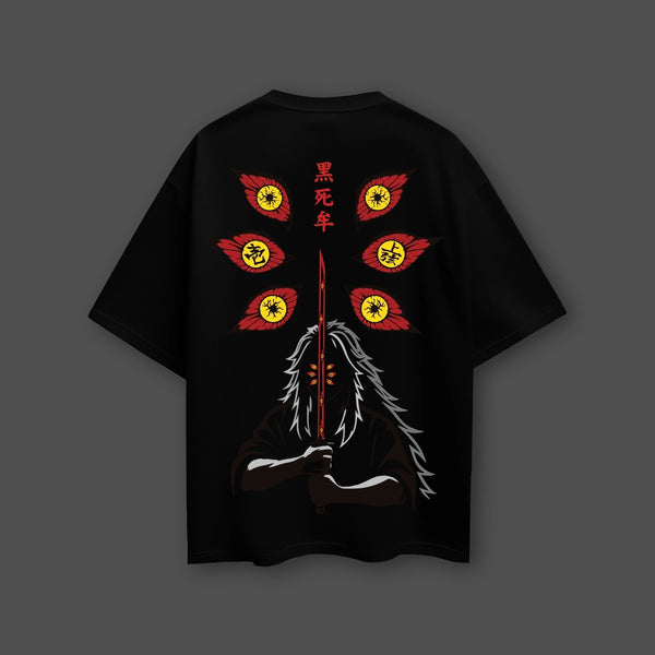 Kokushibo Demon Slayer Black Oversized Fit T-Shirt