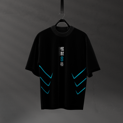 Kaiju No.8 Black Oversized Fit T-shirt