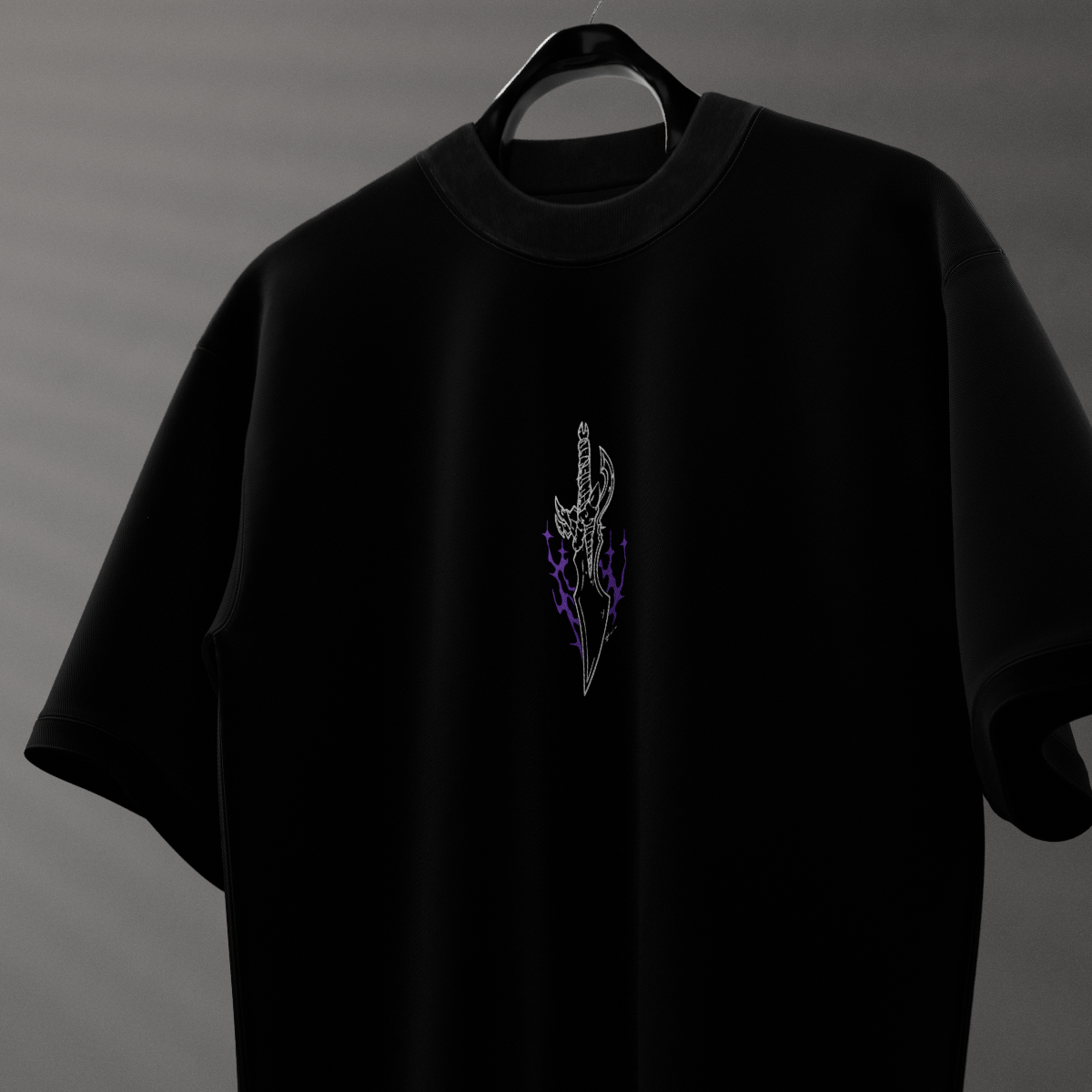 Shadow Monarch Arise Solo Leveling Black Oversized Fit T-shirt