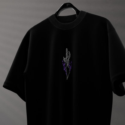 Shadow Monarch Arise Solo Leveling Black Oversized Fit T-shirt