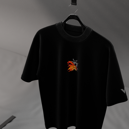 Naruto Uzumaki Kurama Mode – Oversized Fit Black T-Shirt