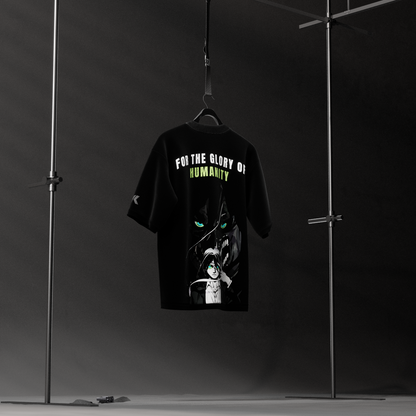 Eren Yeager Attack on Titan Black Oversized Fit T-shirt