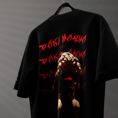 Baki Hanma Baki Black Oversized Fit T-Shirt