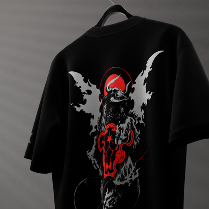 Asta Black Bulls – Oversized Fit Black T-Shirt