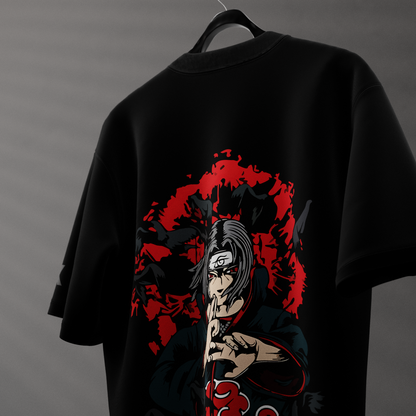 Sasuke Uchiha Sharingan – Oversized Fit Black T-Shirt