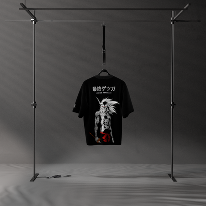 Ichigo Kurosaki Final Getsuga Tenshou Black Oversized Fit T-shirt