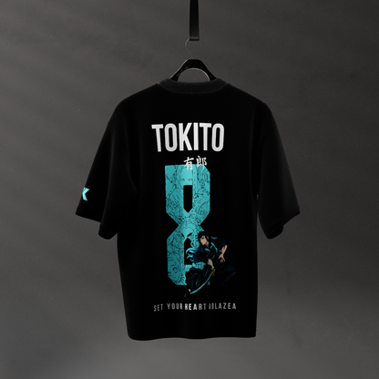 Muichiro Tokito Demon Slayer Black Oversized Fit T-Shirt