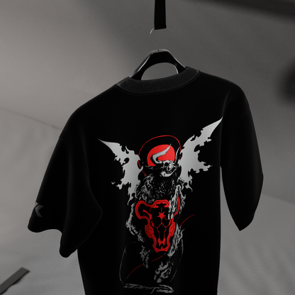 Asta Black Bulls – Oversized Fit Black T-Shirt