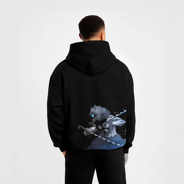 Vlack Inosuke  - Oversized Black Hoodie