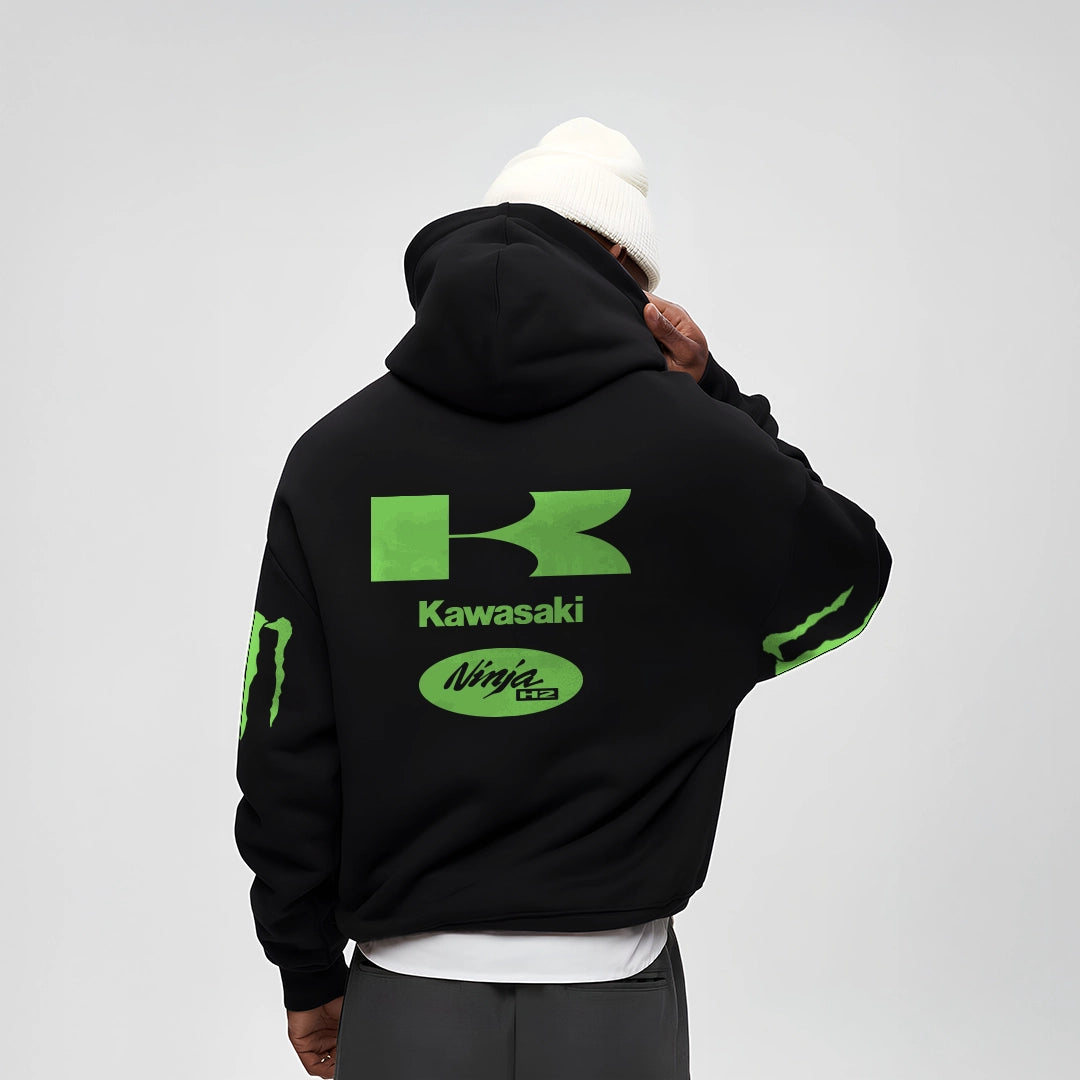 Vlack Kawasaki ZX10R Black Oversized Hoodie