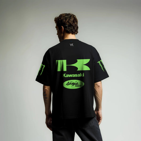 Vlack Kawasaki ZX10R Black Oversize Fit Tshirt