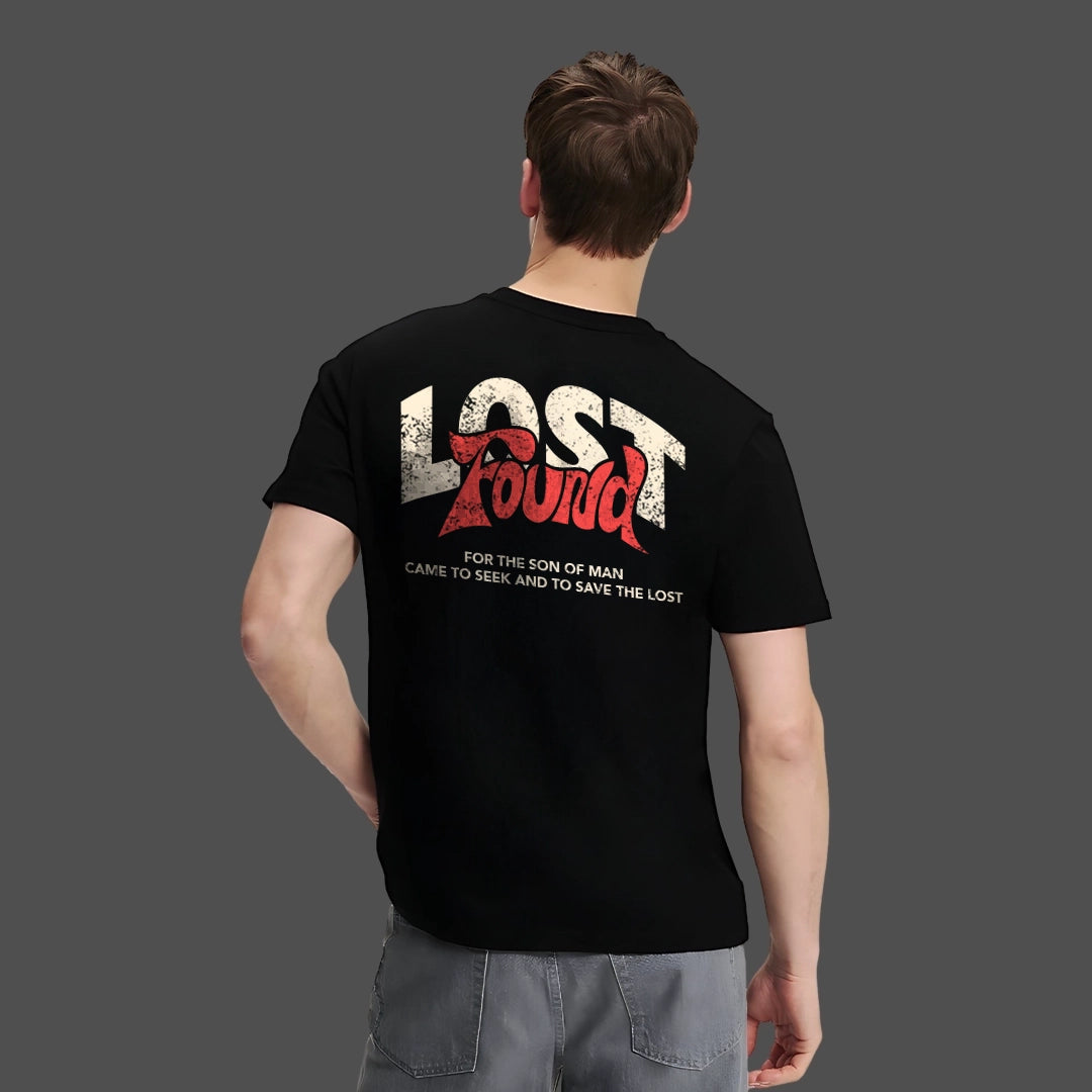 Lost and Found Regular Fit Black T-Shirt