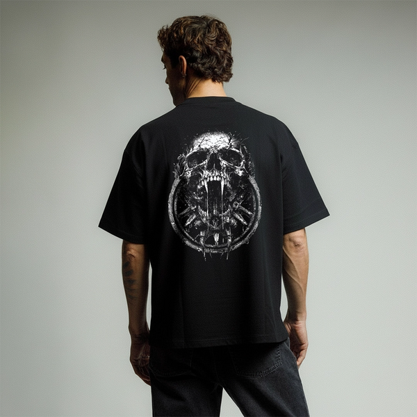 Vlack Bite The Rich Black Oversized Fit Tshirt