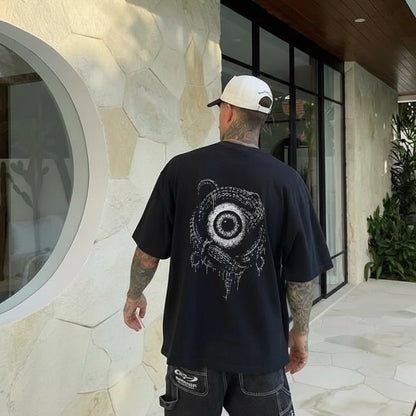 Vlack Watch You Play Black Oversized Fit Tshirt