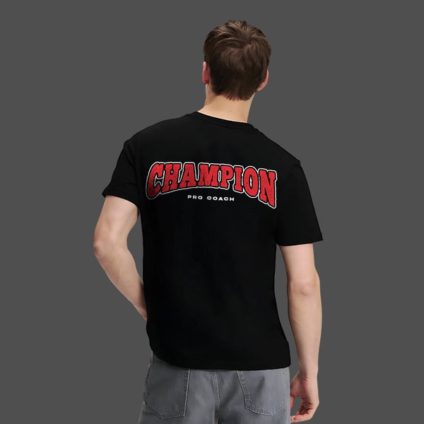 Vlack Champion Pro Coach - Black Regular Fit T-Shirt