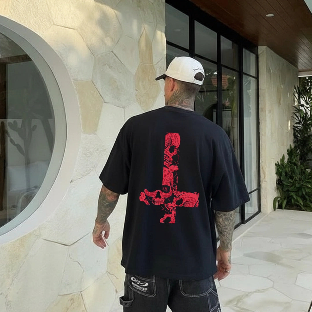 Vlack Regrets Black Oversized Fit Tshirt