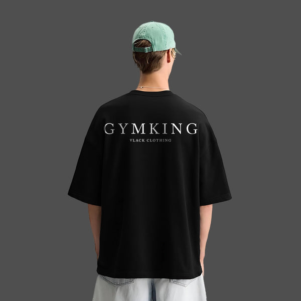 Vlack Gymking - Black Oversize Fit T-Shirt