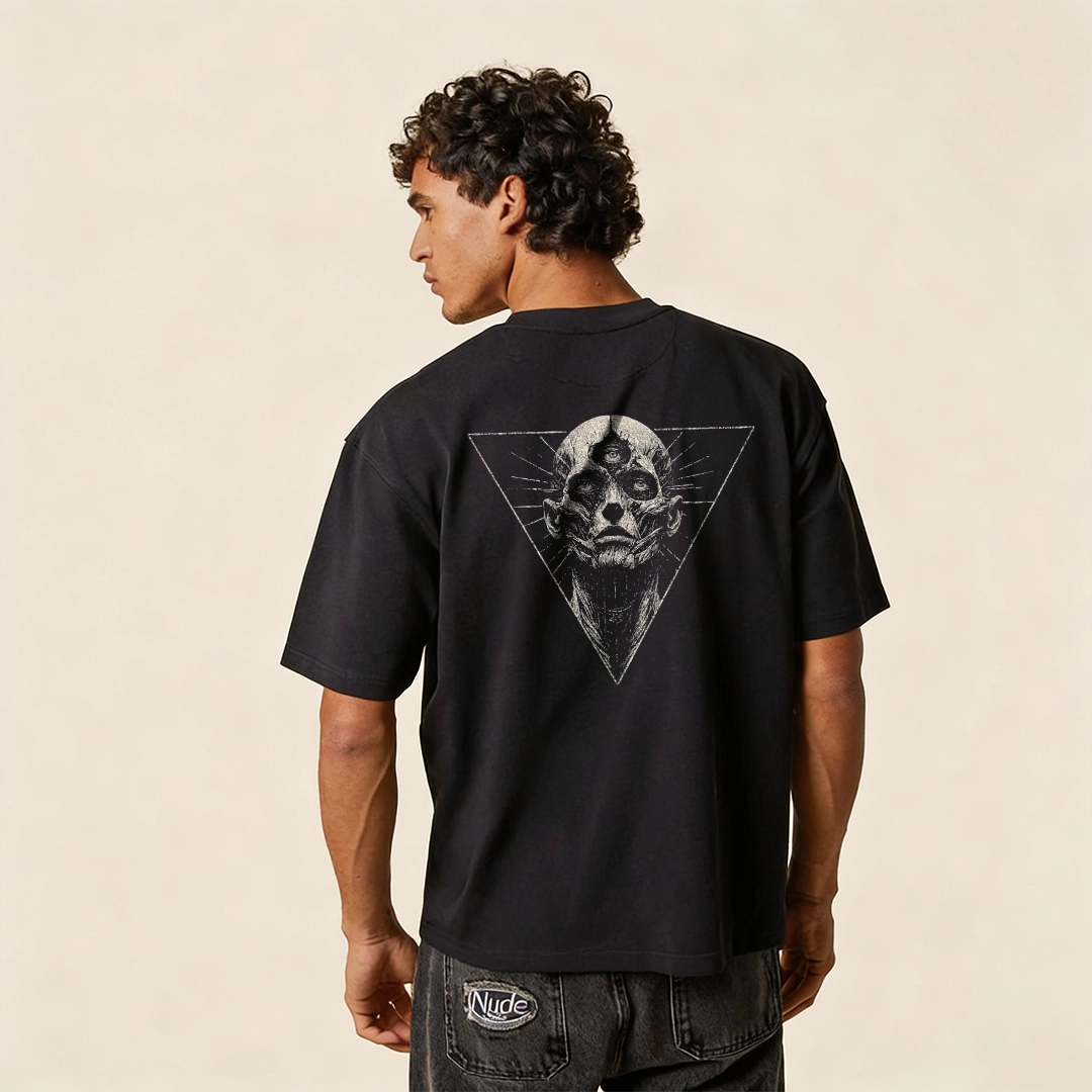 Vlack The Eyes Of Sorrow Black Oversized Fit Tshirt