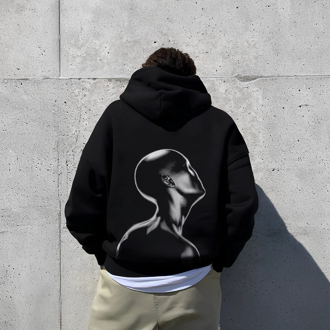 Vlack I Don’t Belong Here - Oversized Black Hoodie