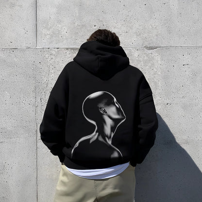 Vlack I Don’t Belong Here - Oversized Black Hoodie