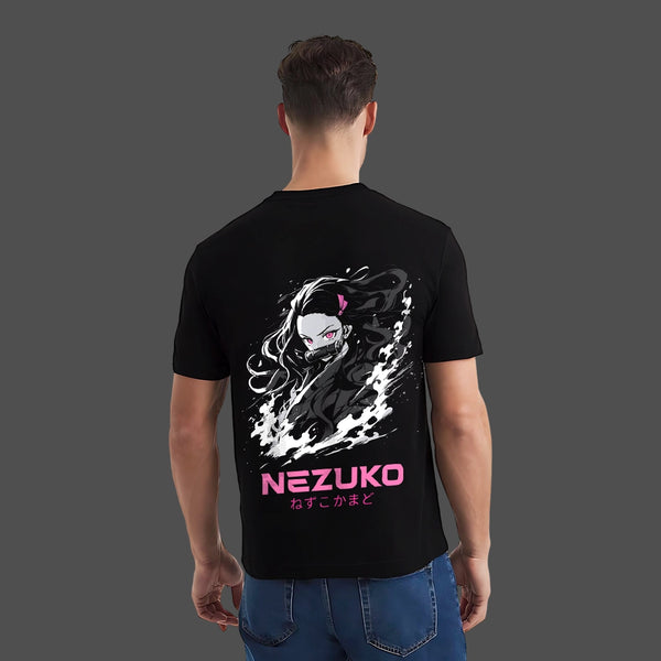 Nezuko Kamado Demon Slayer Black Regular Fit T-Shirt