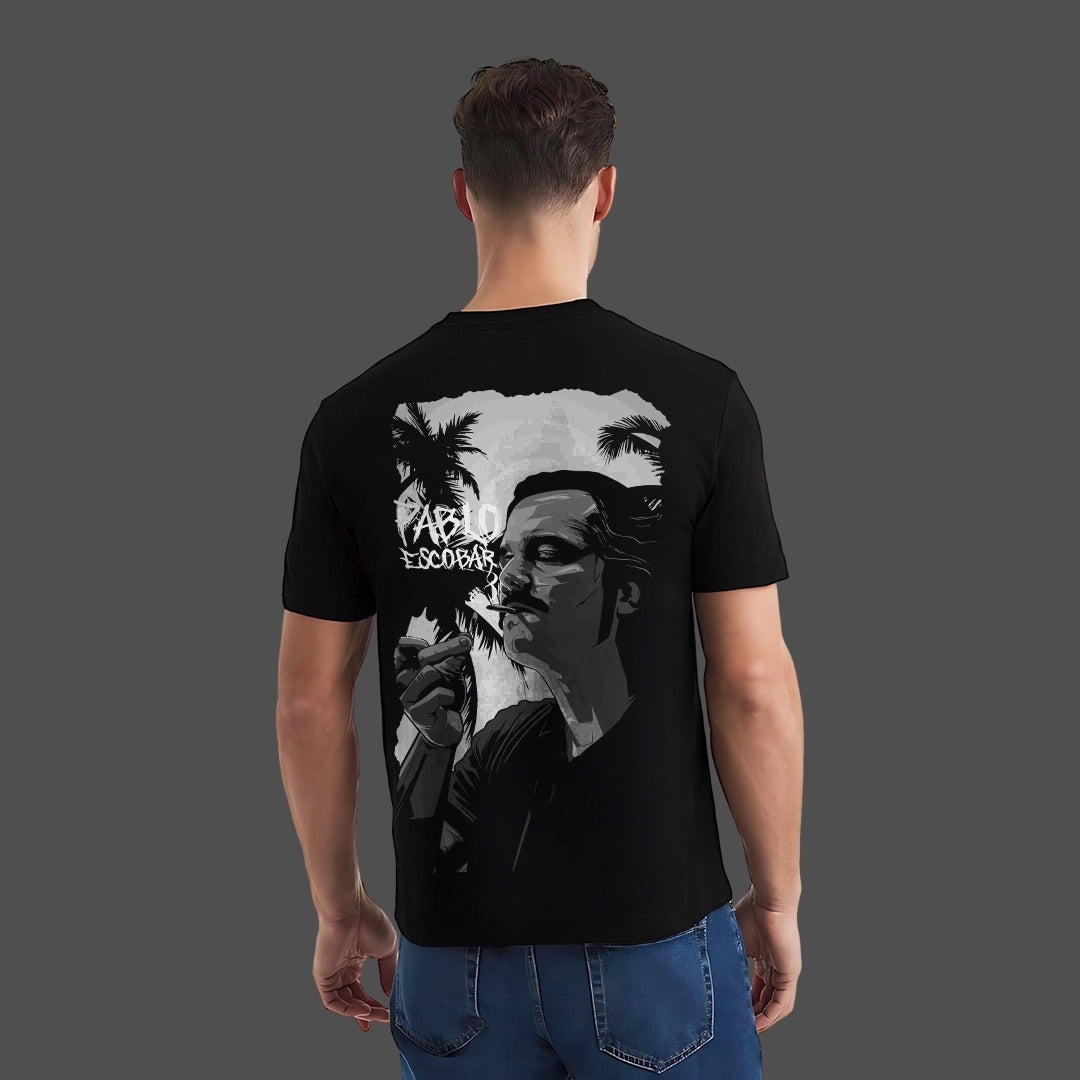 Escobar in Shadows - Front HD Print - Regular Fit T-Shirt