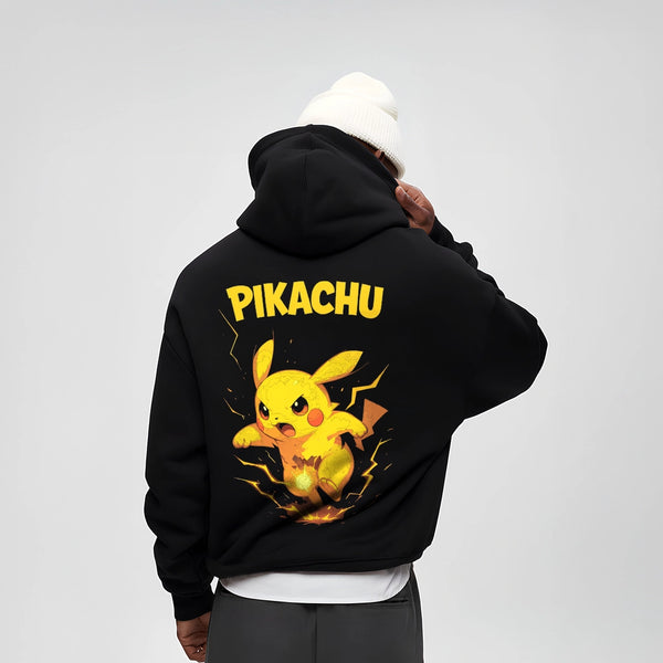 Vlack Pikachu - Oversized Black Hoodie