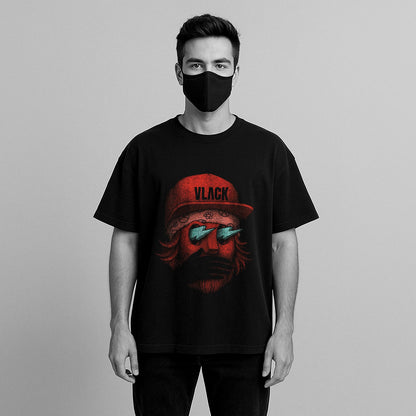 VLACK - SHOCKWAVE SOUL – Black Oversized T-Shirt