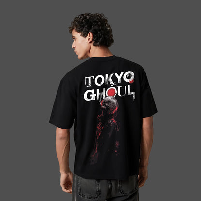 Tokyo Ghoul – Masked Identity Oversized T-Shirt - Front Puff Print