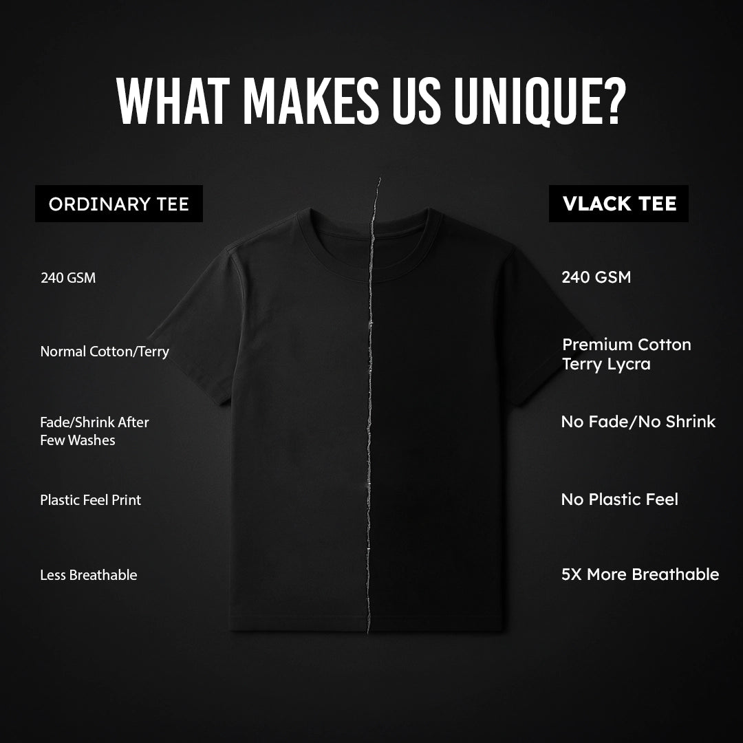 Vlack Gymking - Black Oversize Fit T-Shirt