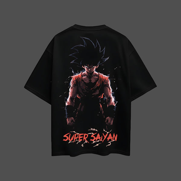 Awakened Power – Super Saiyan - Front HD Print - Oversize Fit Tshirt