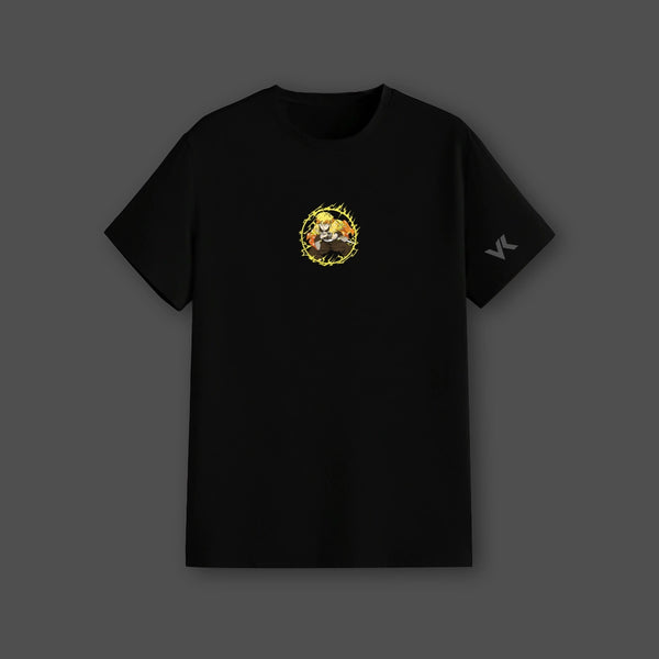 Zenitsu Agatsuma Lightning – Regular Fit Black T-Shirt - 2