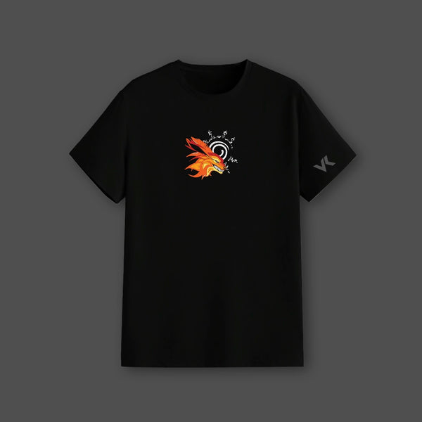 Naruto Uzumaki Kurama Mode – Regular Fit Black T-Shirt - 2