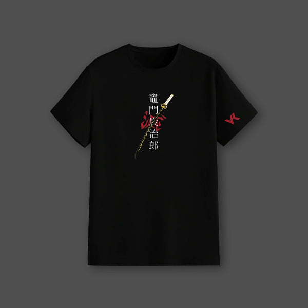 Tanjiro Moonlight Demon Slayer Black Regular Fit T-shirt - 2