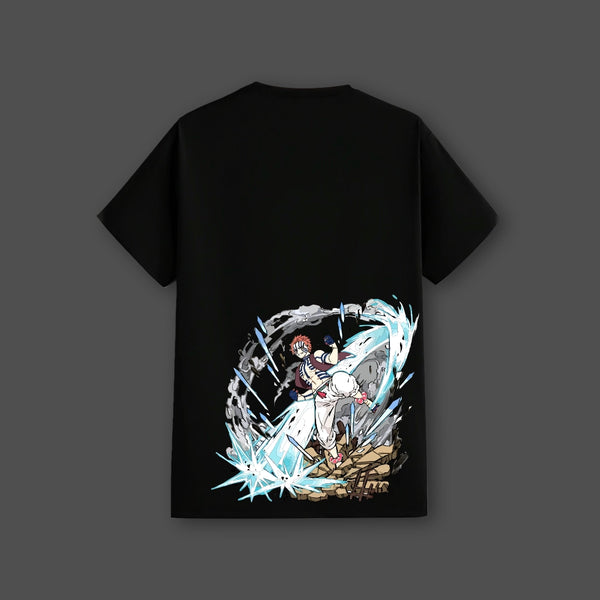Akaza Frozen Impact - Demon Slayer Black Regular Fit T-shirt