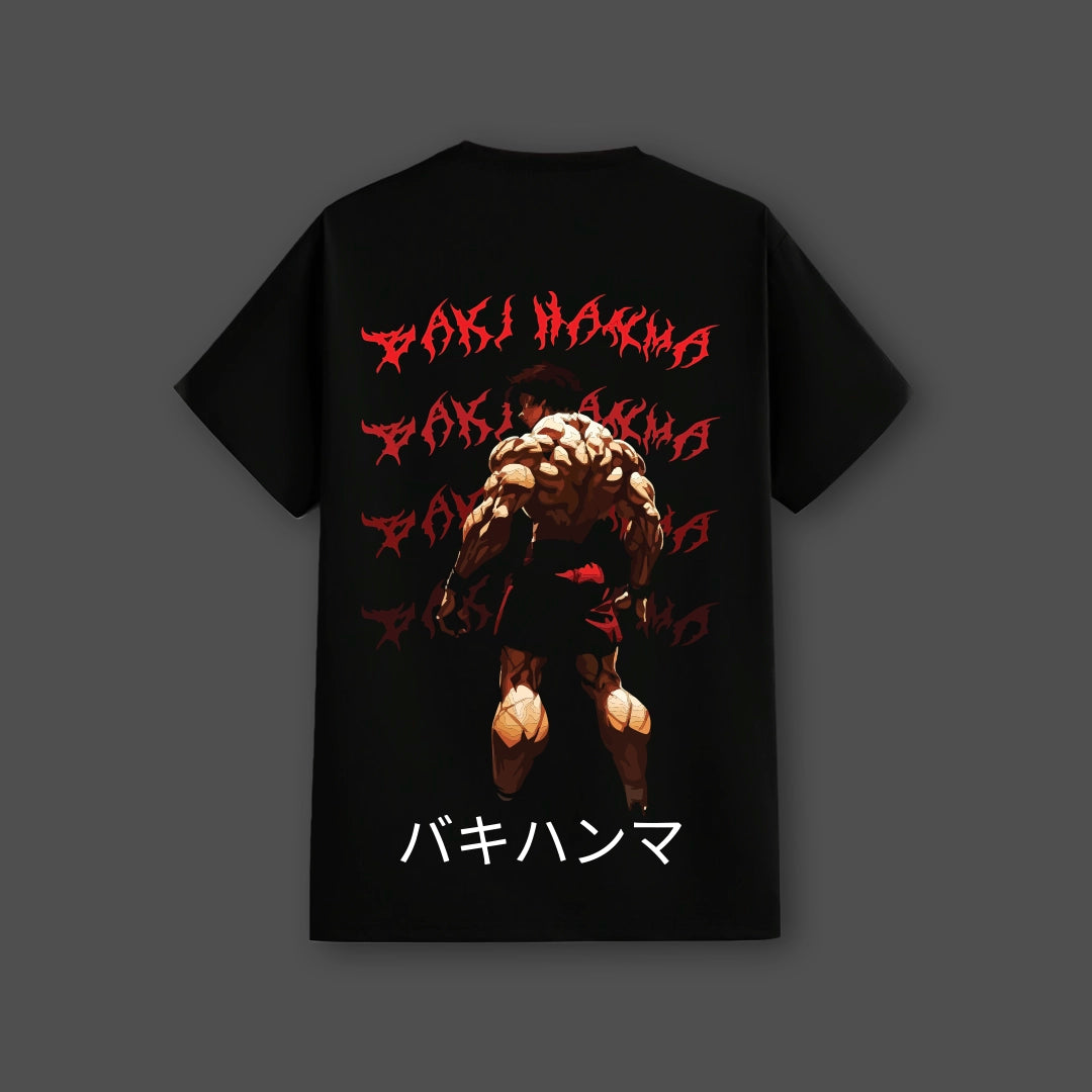 Baki Hanma black t-shirt — Black Regular Fit Anime Tee Vlack – Vlack