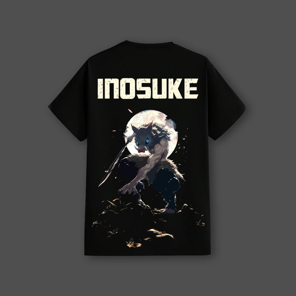Inosuke Beast Breathing - Demon Slayer Black Regular Fit T-Shirt
