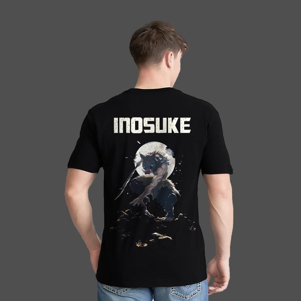 Inosuke Beast Breathing - Demon Slayer Black Regular Fit T-Shirt