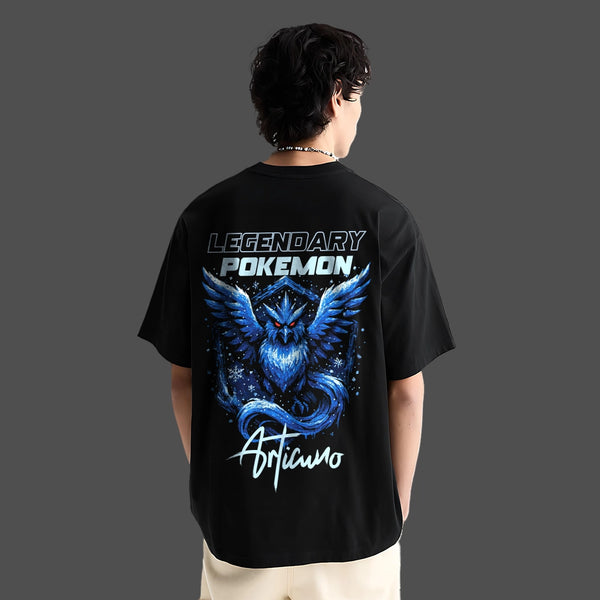 Articuno Oversized Fit Black T-Shirt