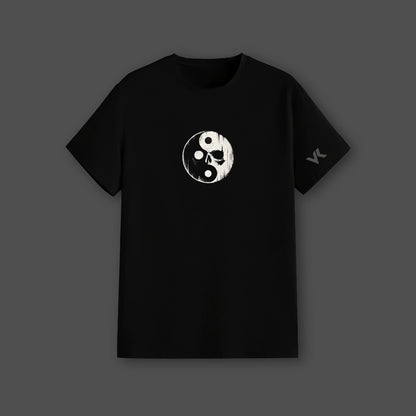 Vlack Regular Fit Black Graphic T-Shirt for Men with a Yin Yang Design