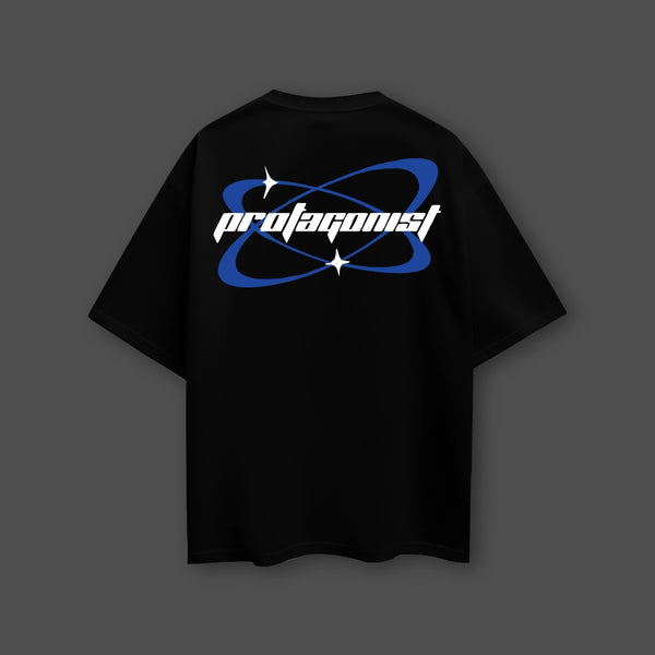 Protagonist Graphic Oversized Fit Black T-Shirt