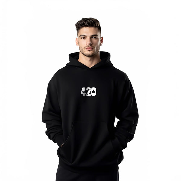 Vlack 420 Black Oversized Hoodie