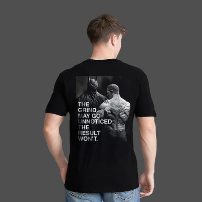 Vlack Black Streetwear T-Shirt featuring powerful graphic and motivational quote on the back