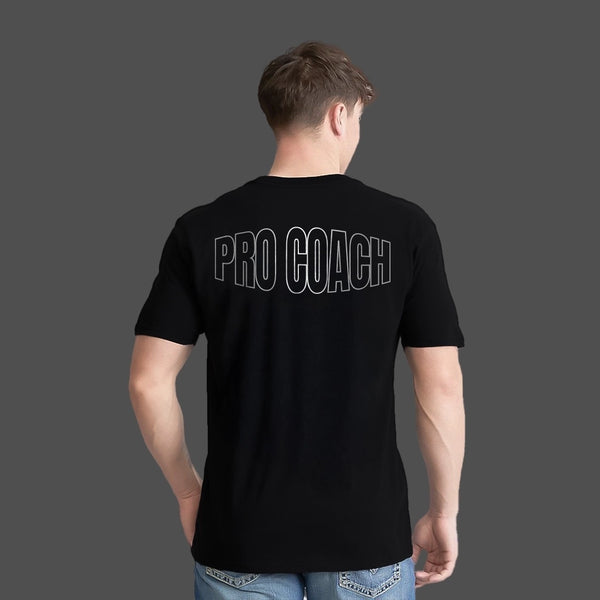 Vlack Pro Coach Outline - Black Regular Fit T-Shirt