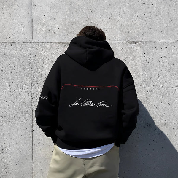 Vlack Bugatti Motorsports Black Oversized Hoodie