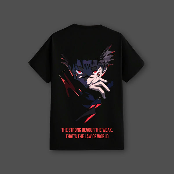 Cursed King Sukuna – Regular Fit Black T-Shirt