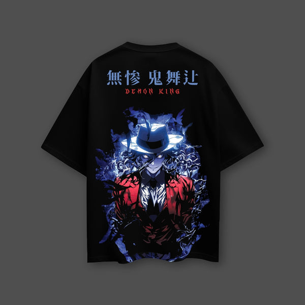 Demon King Muzan Oversized Fit Black T-Shirt