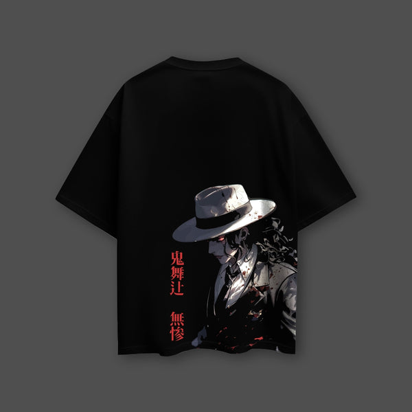 Demon King of Darkness Muzan – Oversized Fit Black T-Shirt
